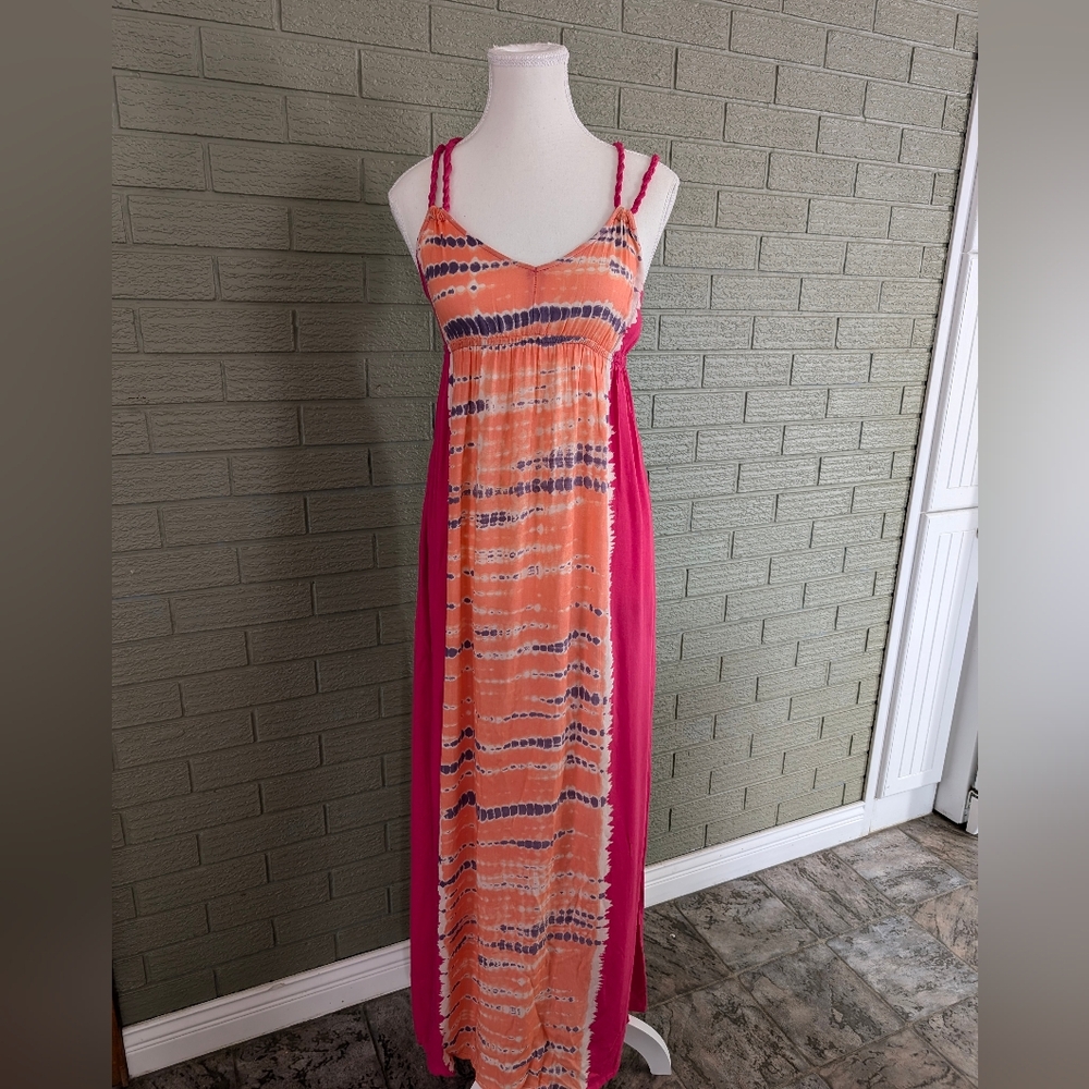 Roxy Pink and Orange Maxi Dress
